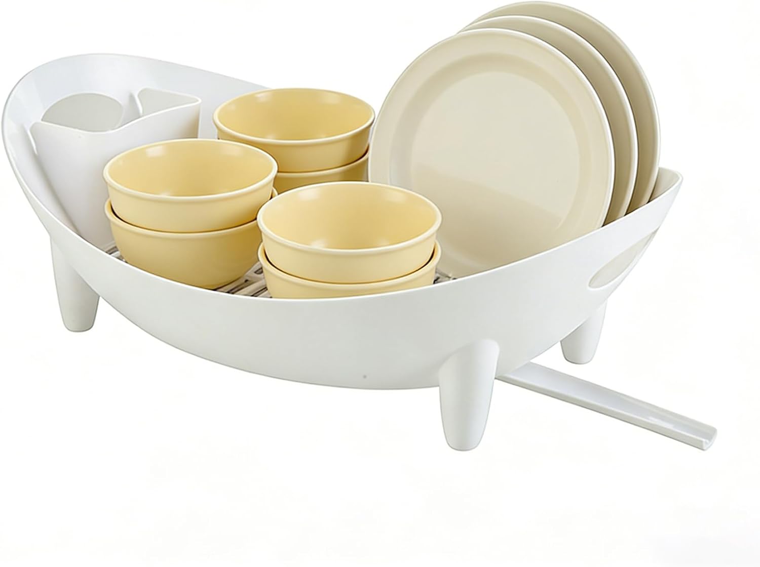 Générique Kitchen Dish Rack, Silikon Drying Organizer, Utensil Holder Drainboard, Counter Sink Rack, ideal für Sink Counter Camping Reise Home Apartment Office Dorm Kitchen Storage Drying System