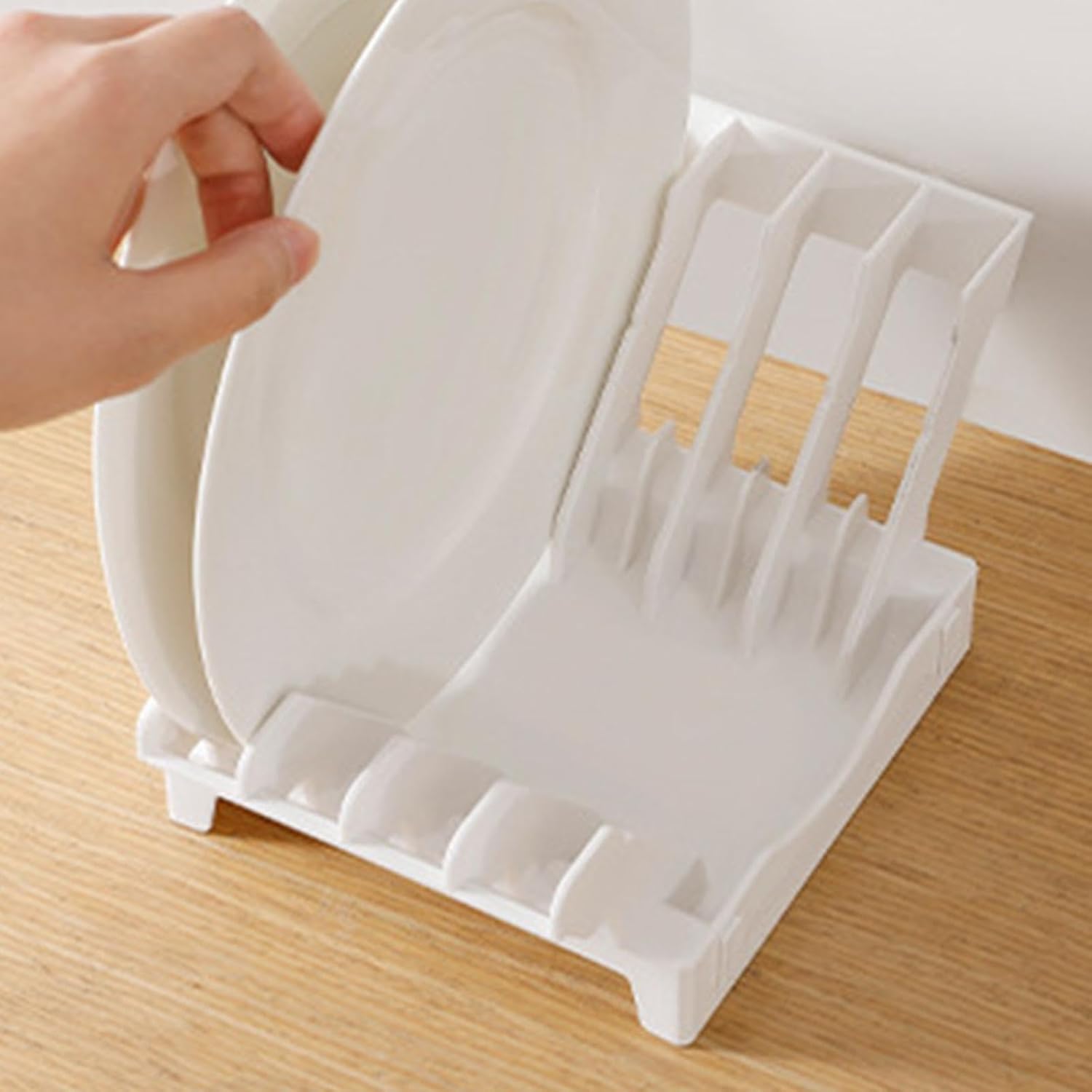 Generisch Plate Storage Rack Space Saving Vertical Storage Rack | Cabinet Plate Organizer Kitchen Dishes , Drying Storing Plates for Countertop, Cabinet, Cupboard