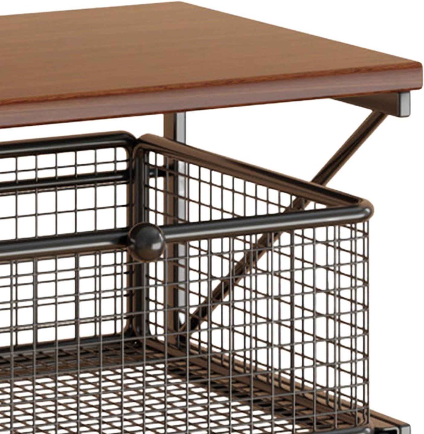 Microwave Stand, Counter Shelf, Two Tier Rack, Drawer Organizer for Kitchen | Appliance Storage With Elevated , Pullout Compartment, Counter Support for Coffee Machines, Jars, Fruits, Skincare