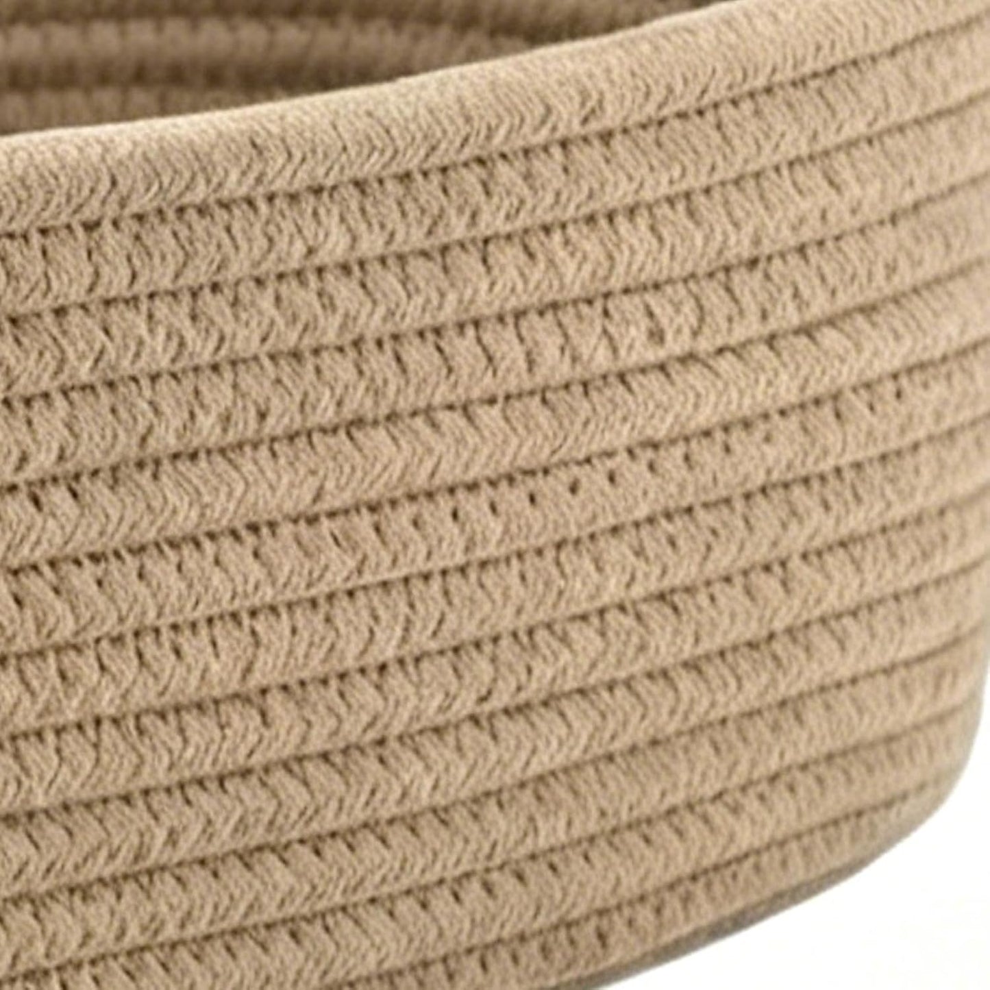 Woven Baskets for Storage - 2 Pieces Large Decorative Bins with Handles | Bathroom Storage Basket for Towels Paper Diapers Toys Home Nursery Bedroom Living Room Kitchen Shelves