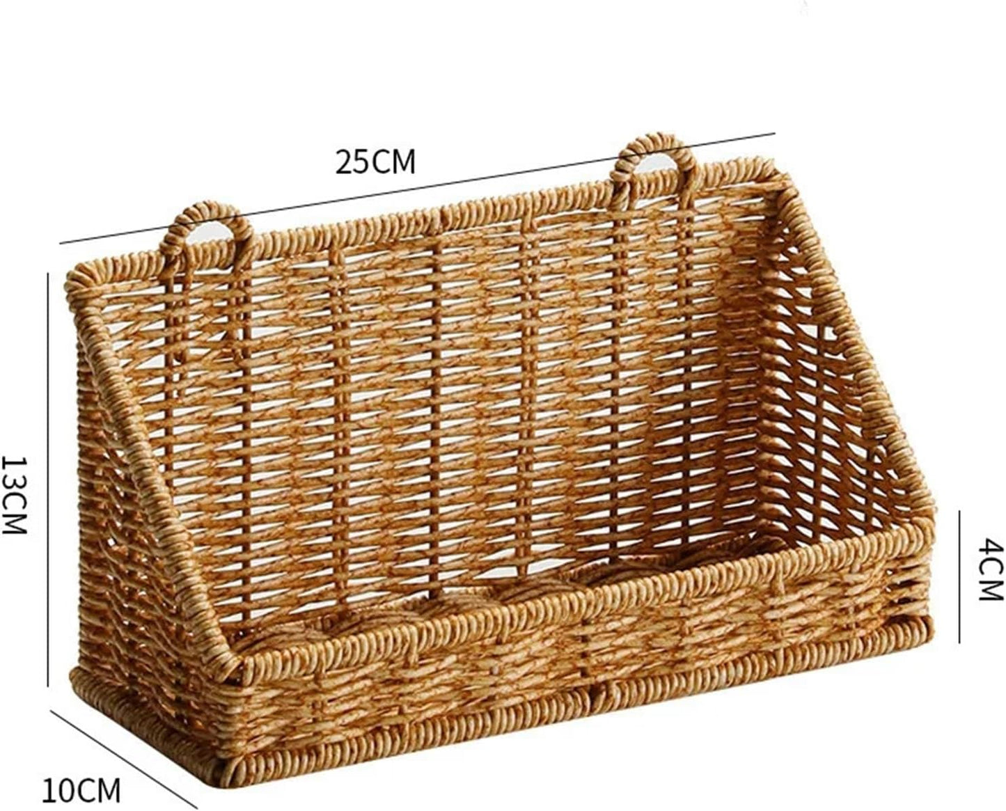 Woven Rattan Wall Storage Baskets | Adhesive Hook Hanging Shelves For Bathroom/Kitchen Organization Für Aufbewahrung(S)